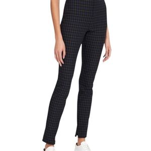 THEORY Multi Galway Tech Skinny Leggings Pants in Black/Blue/Yellow Size 4 — NWT